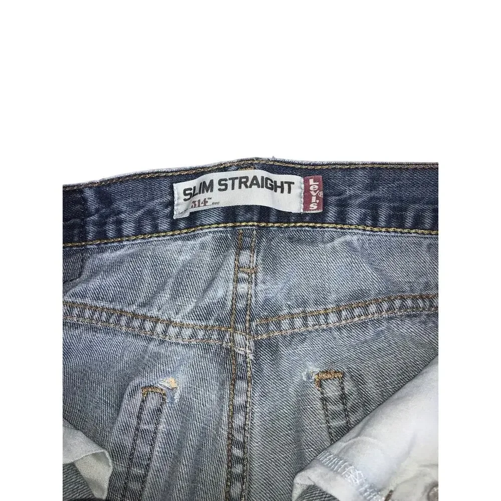 Levi’s 514 Jeans Men’s 32x30 Dark Blue Slim Straight Fit Denim Casual Cotton